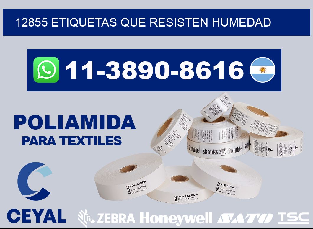 12855 etiquetas que resisten humedad