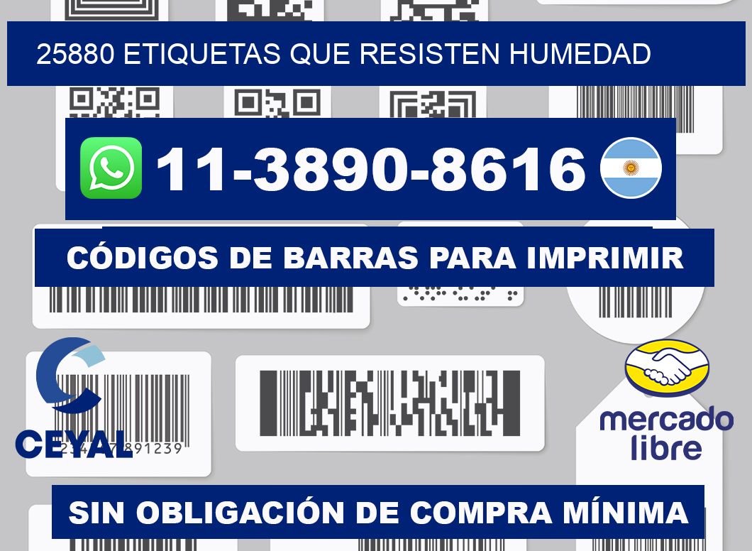 25880 etiquetas que resisten humedad