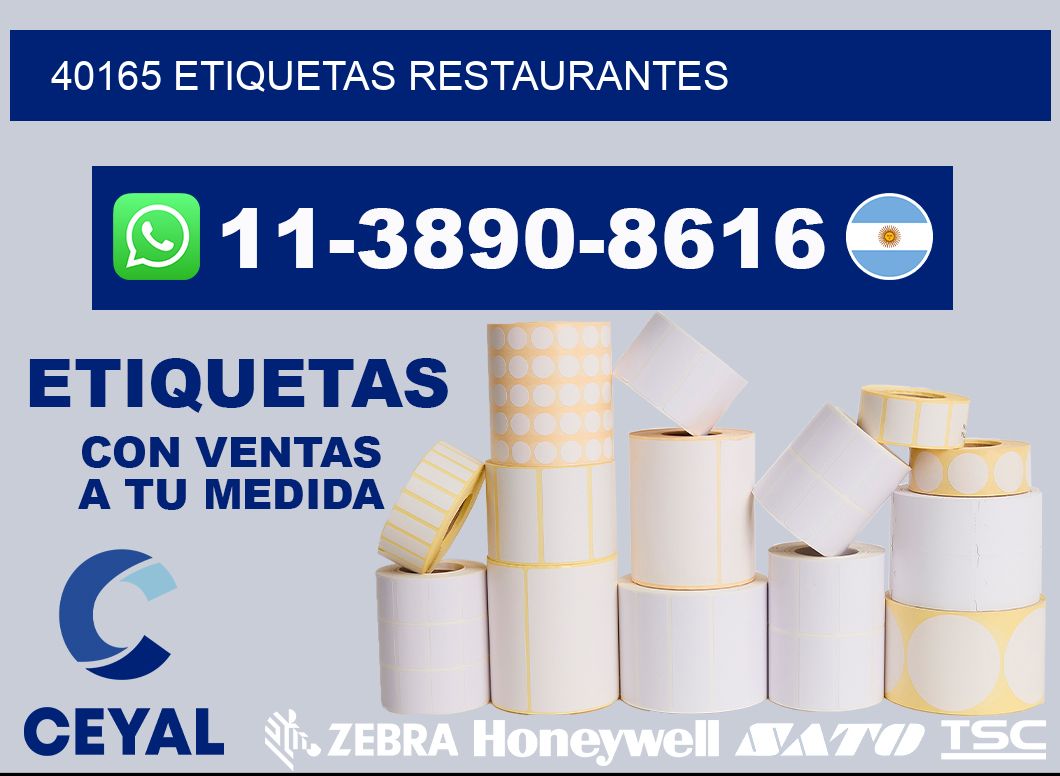 40165 etiquetas restaurantes