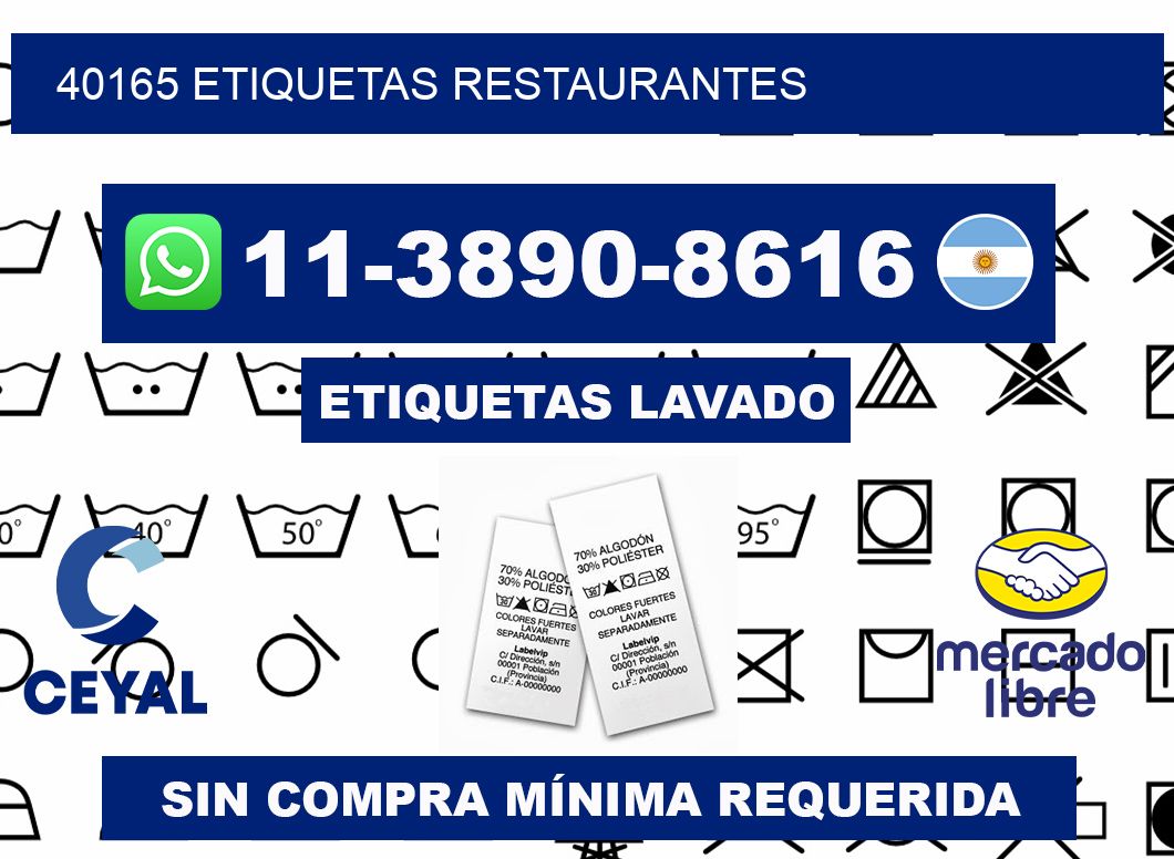 40165 etiquetas restaurantes