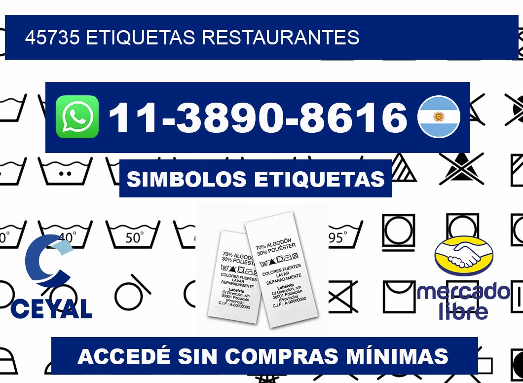45735 etiquetas restaurantes