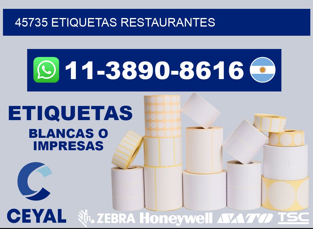 45735 etiquetas restaurantes