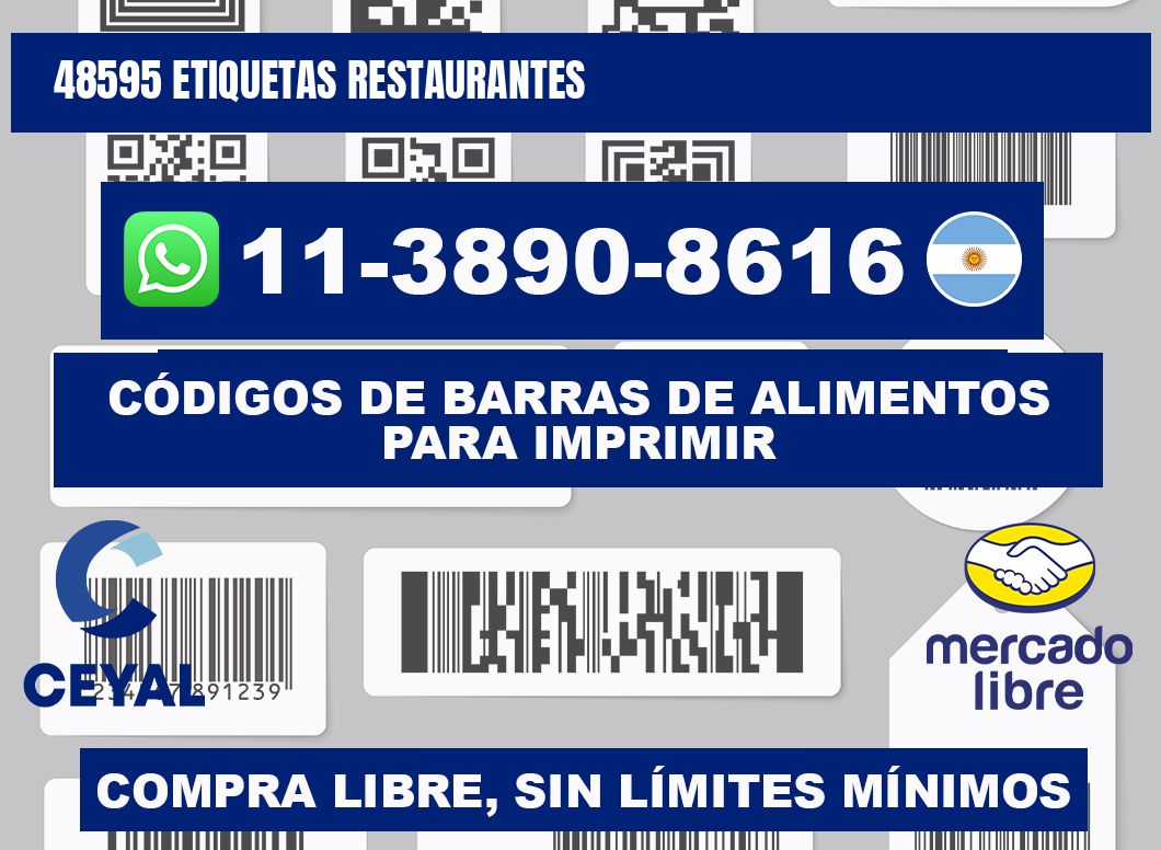 48595 etiquetas restaurantes
