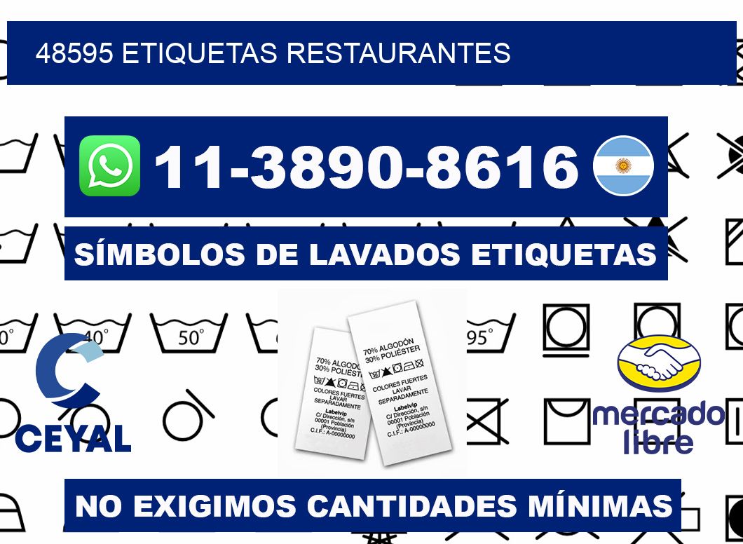 48595 etiquetas restaurantes