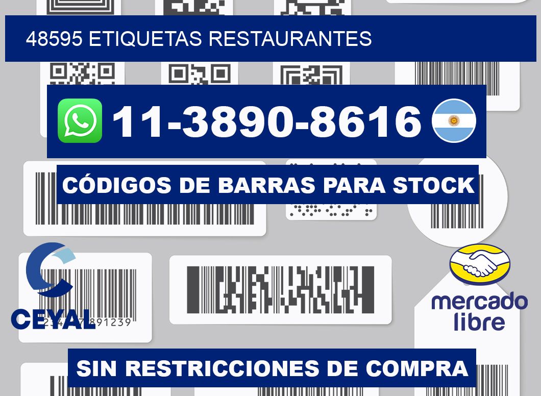 48595 etiquetas restaurantes