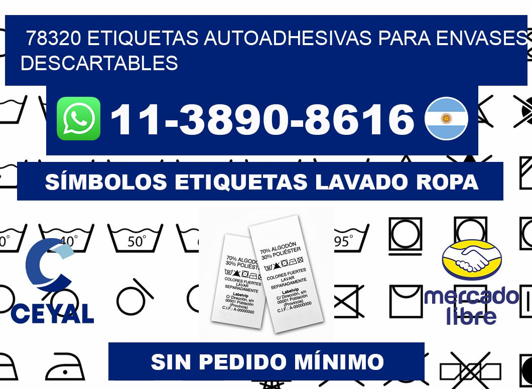 78320 etiquetas autoadhesivas para envases descartables