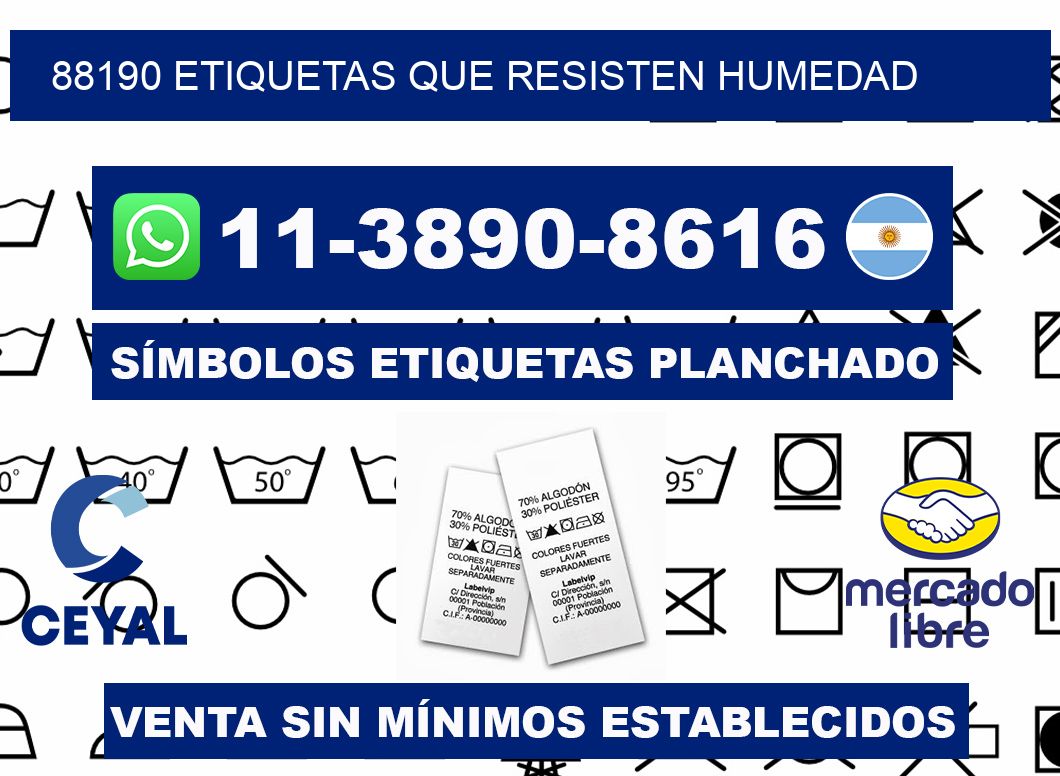 88190 etiquetas que resisten humedad