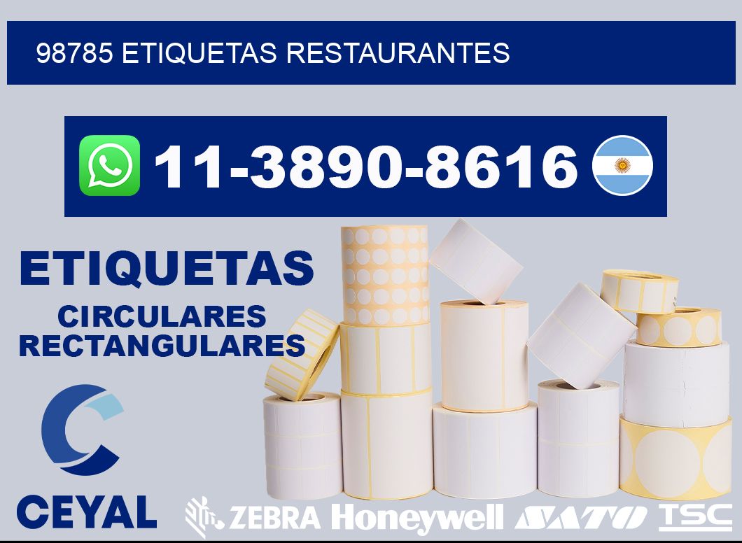 98785 etiquetas restaurantes