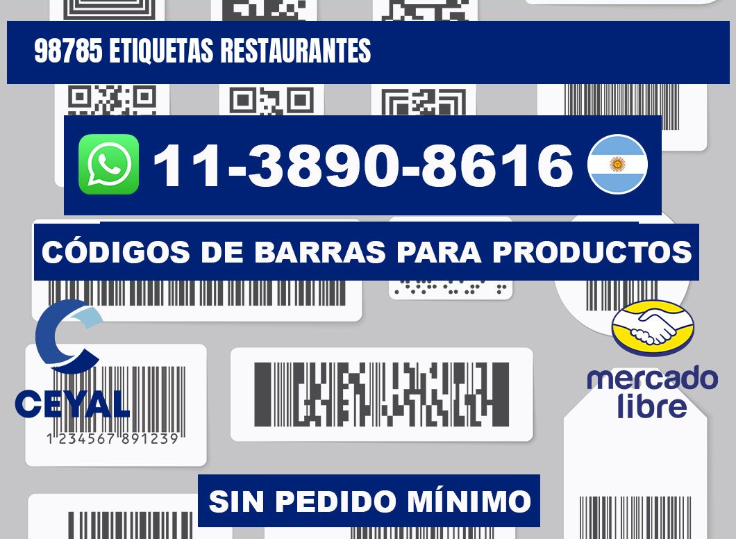 98785 etiquetas restaurantes