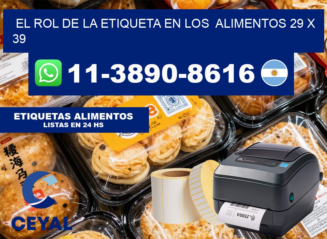 El rol de la etiqueta en los  alimentos 29 x 39