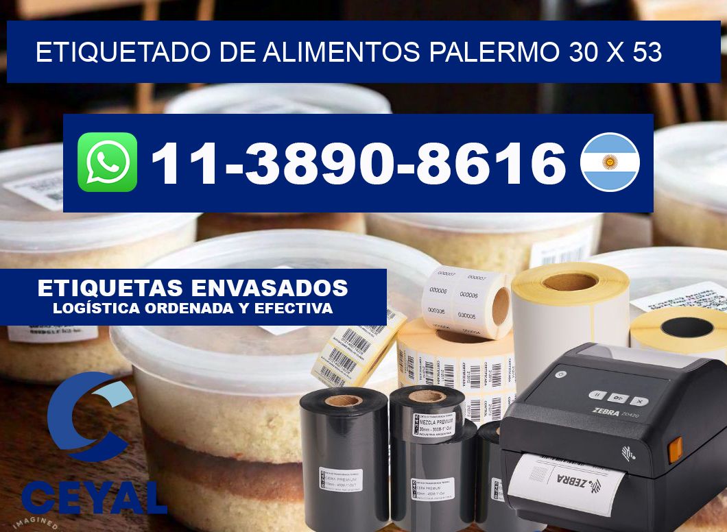 Etiquetado de alimentos palermo 30 x 53