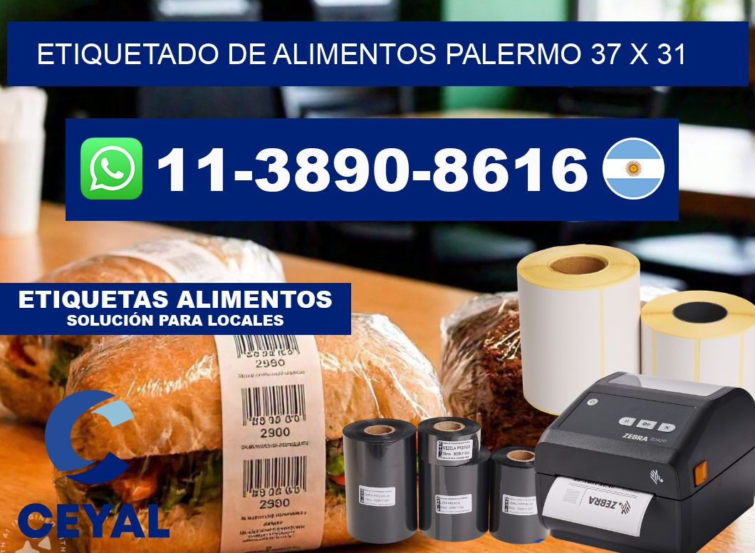 Etiquetado de alimentos palermo 37 x 31