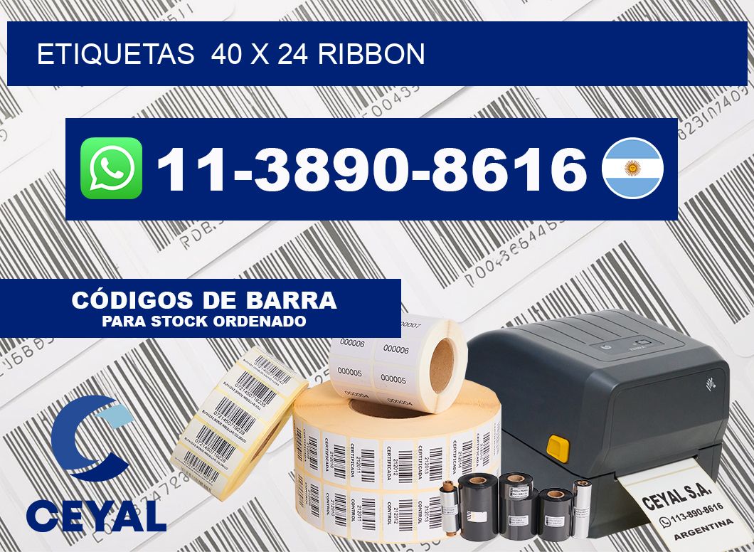 Etiquetas  40 x 24 ribbon