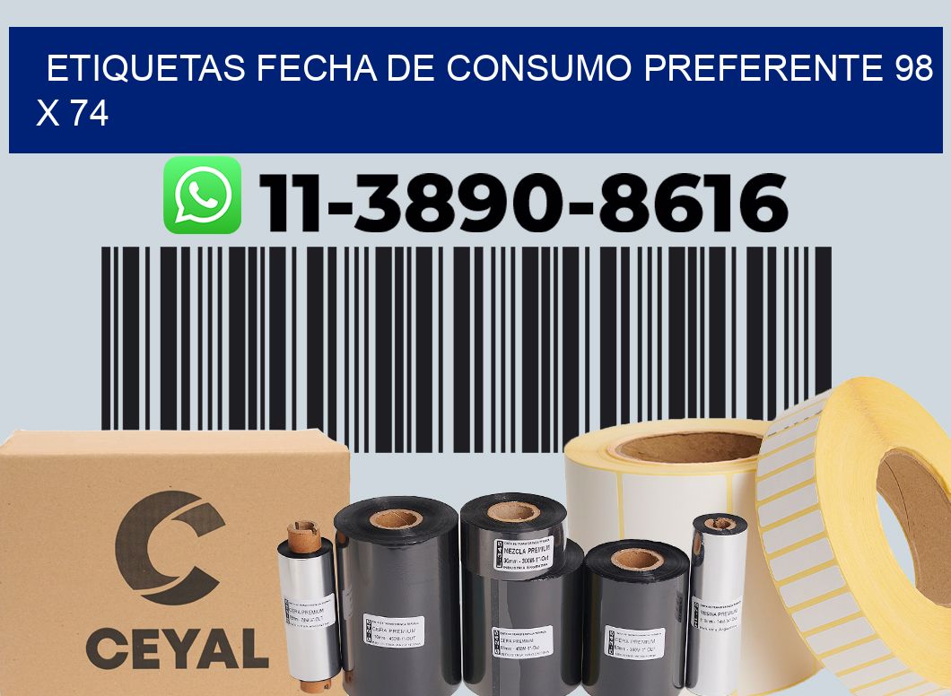 Etiquetas Fecha de consumo preferente 98 x 74
