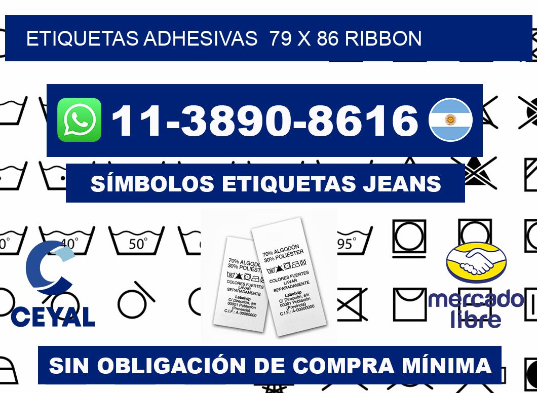 Etiquetas adhesivas  79 x 86 ribbon