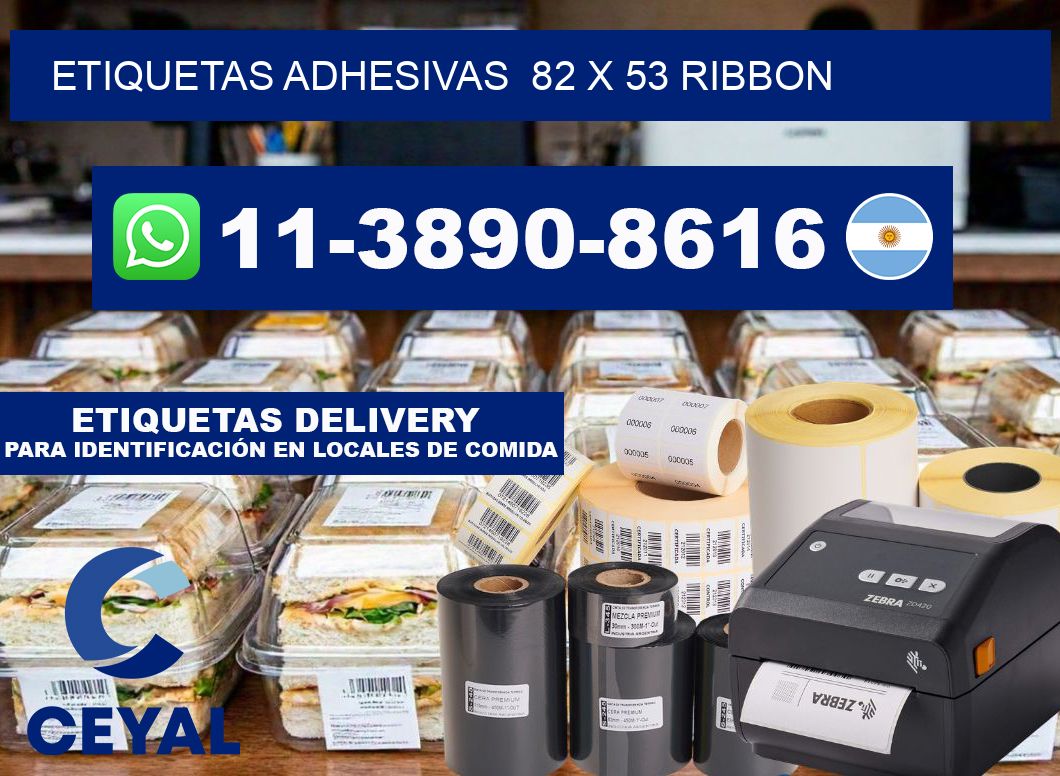 Etiquetas adhesivas 82 x 53 ribbon