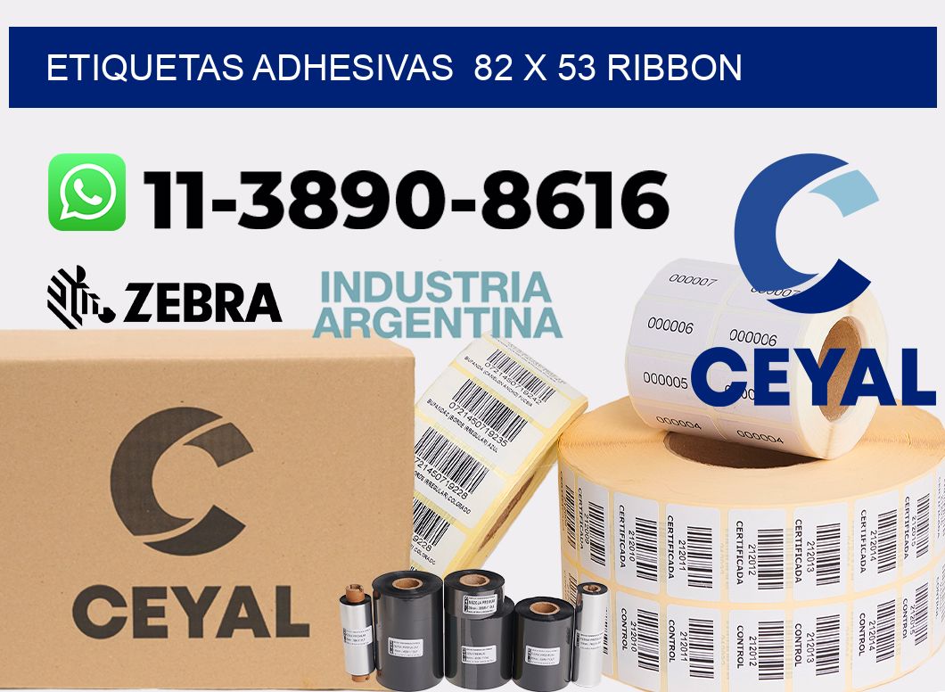 Etiquetas adhesivas 82 x 53 ribbon