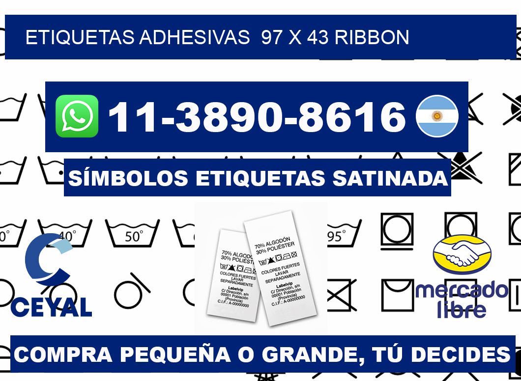 Etiquetas adhesivas  97 x 43 ribbon