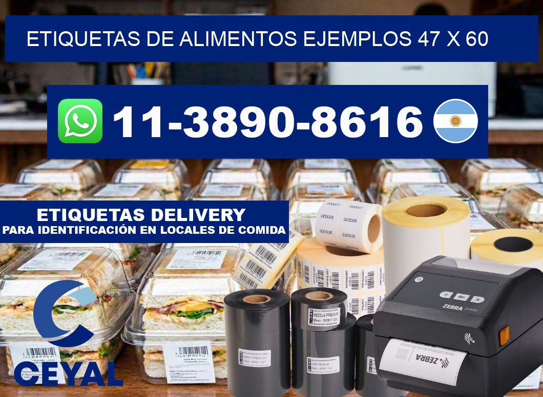 Etiquetas de alimentos ejemplos 47 x 60