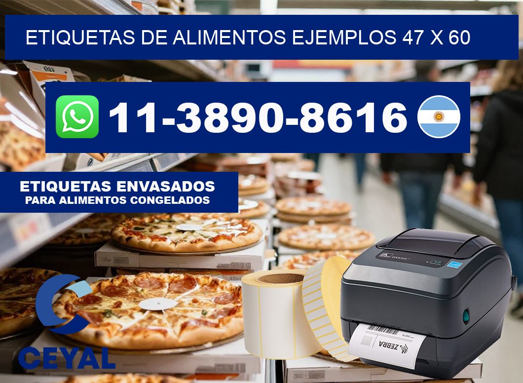 Etiquetas de alimentos ejemplos 47 x 60