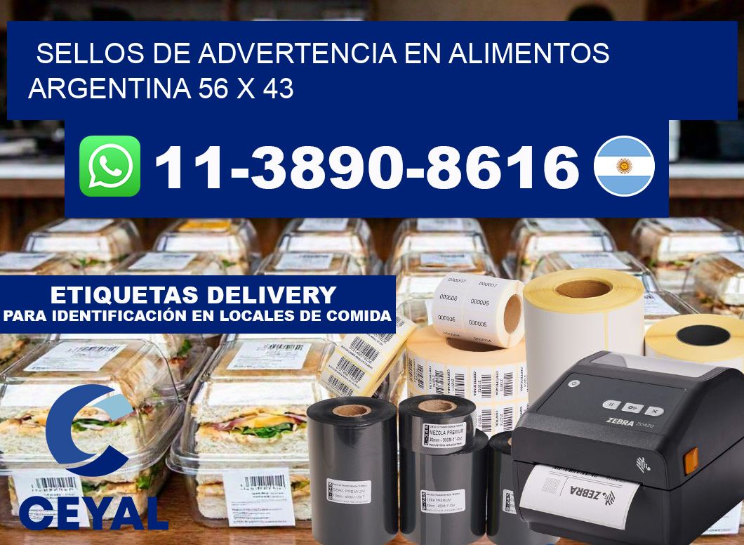 Sellos de advertencia en Alimentos argentina 56 x 43