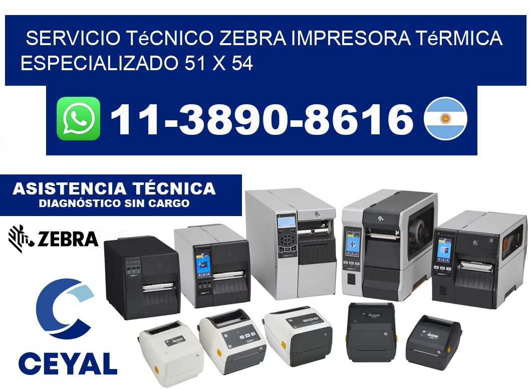 Servicio Técnico Zebra Impresora Térmica Especializado 51 x 54
