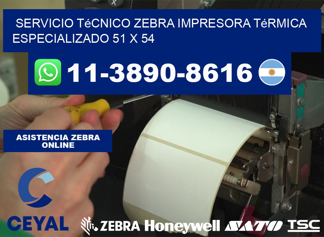 Servicio Técnico Zebra Impresora Térmica Especializado 51 x 54