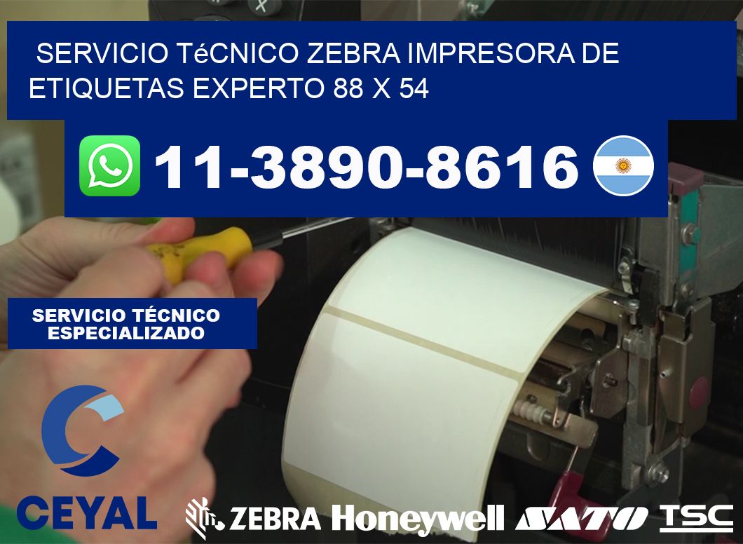 Servicio Técnico Zebra Impresora de Etiquetas Experto 88 x 54