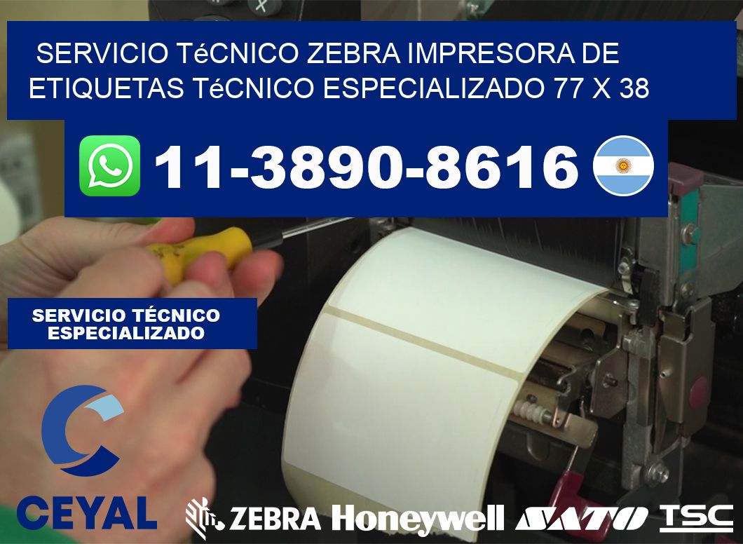 Servicio Técnico Zebra Impresora de Etiquetas Técnico Especializado 77 x 38