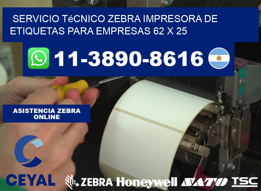 Servicio Técnico Zebra Impresora de Etiquetas para Empresas 62 x 25