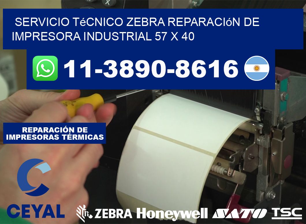 Servicio Técnico Zebra Reparación de Impresora Industrial 57 x 40