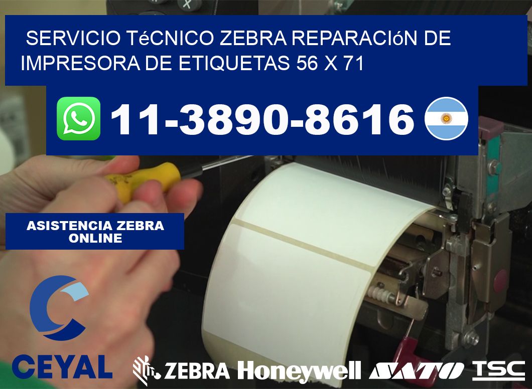 Servicio Técnico Zebra Reparación de Impresora de Etiquetas 56 x 71