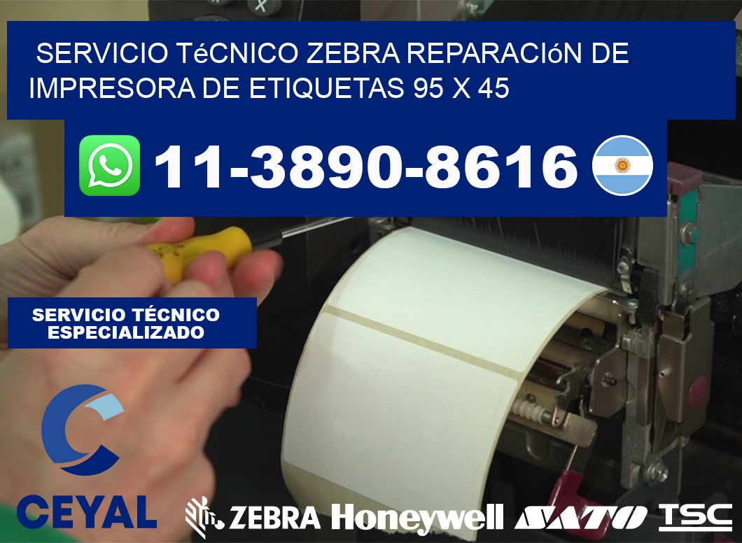 Servicio Técnico Zebra Reparación de Impresora de Etiquetas 95 x 45