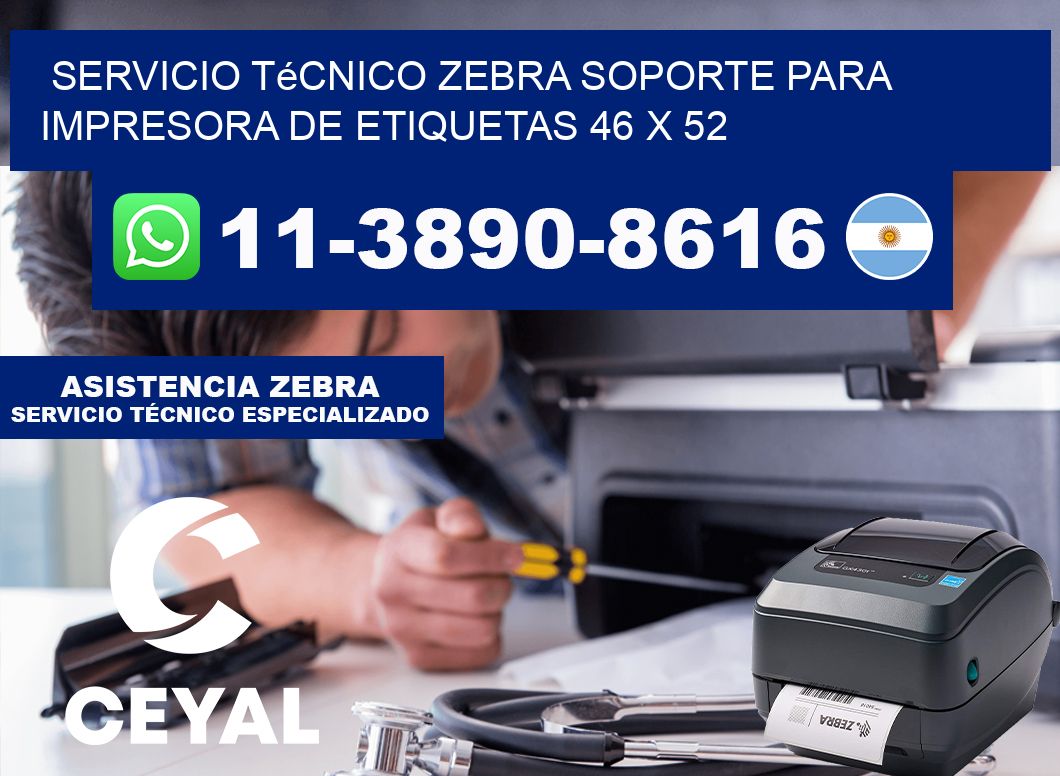 Servicio Técnico Zebra Soporte para Impresora de Etiquetas 46 x 52