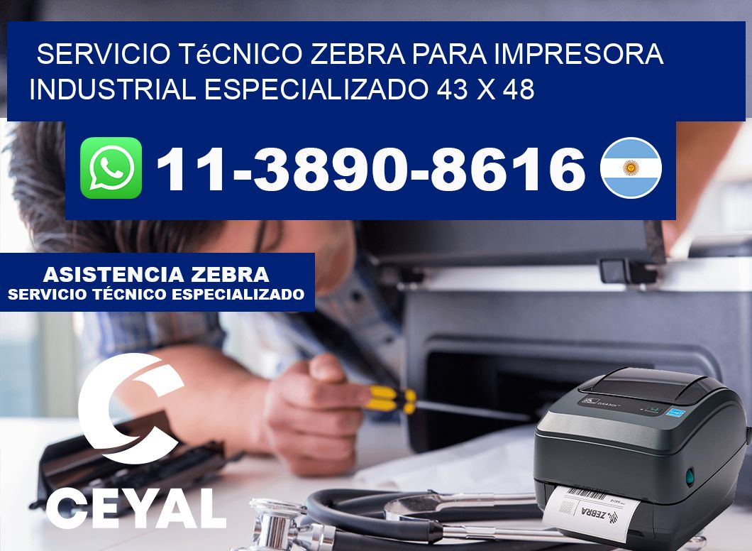 Servicio Técnico Zebra para Impresora Industrial Especializado 43 x 48