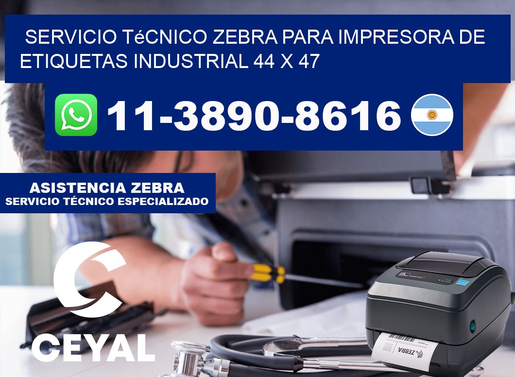 Servicio Técnico Zebra para Impresora de Etiquetas Industrial 44 x 47