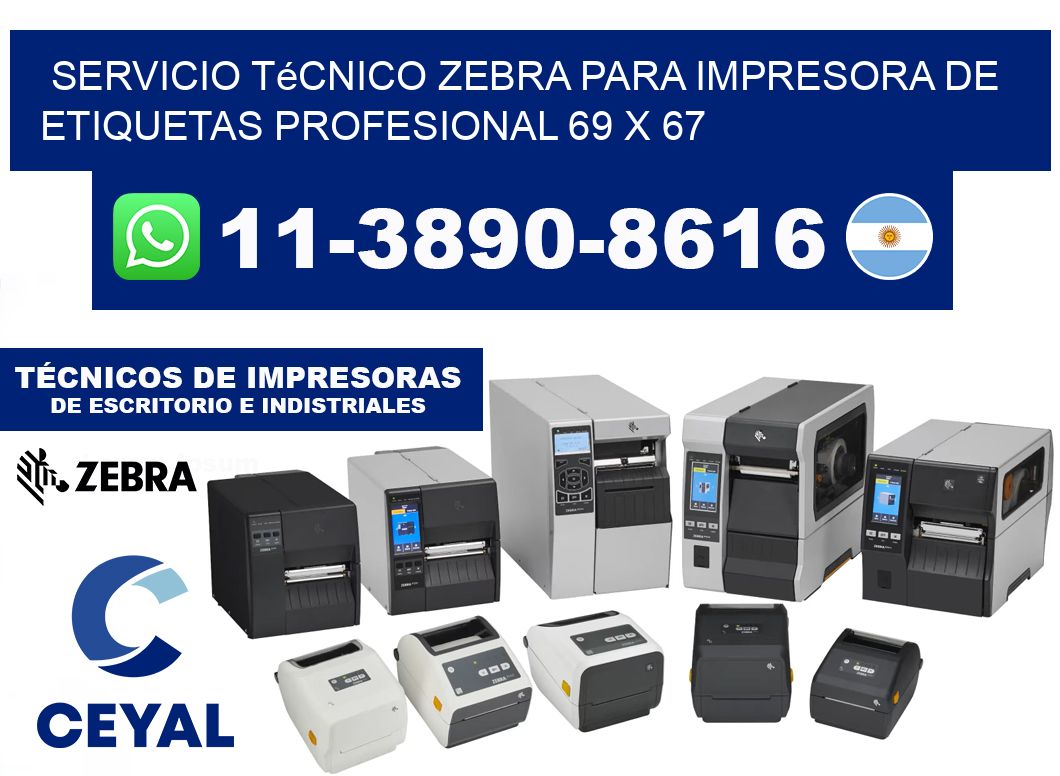 Servicio Técnico Zebra para Impresora de Etiquetas Profesional 69 x 67
