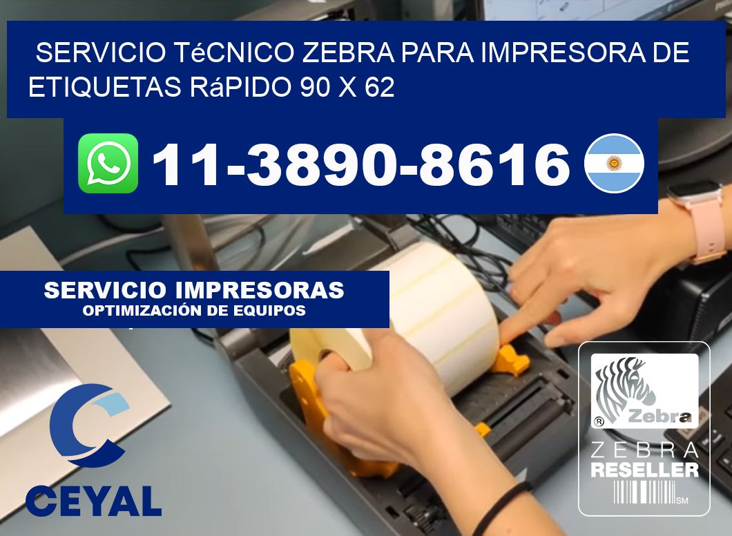 Servicio Técnico Zebra para Impresora de Etiquetas Rápido 90 x 62