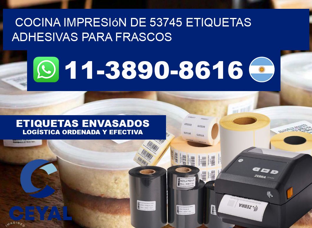 cocina impresión de 53745 etiquetas adhesivas para frascos