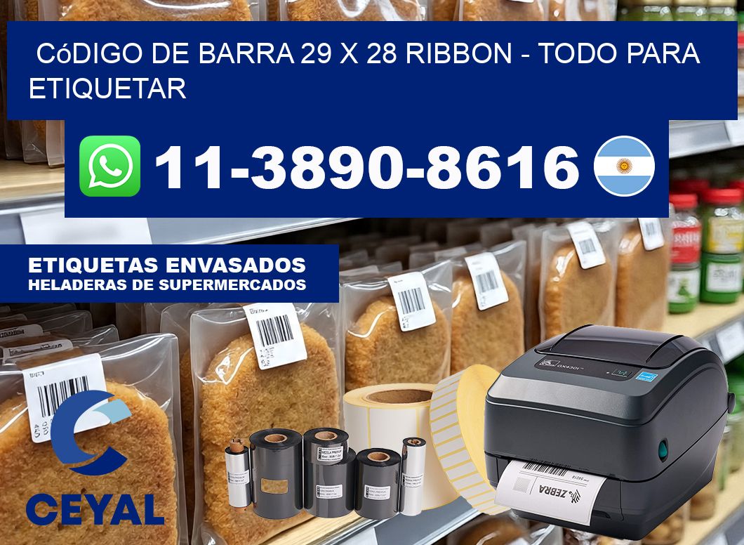 código de barra 29 x 28 ribbon – Todo para Etiquetar
