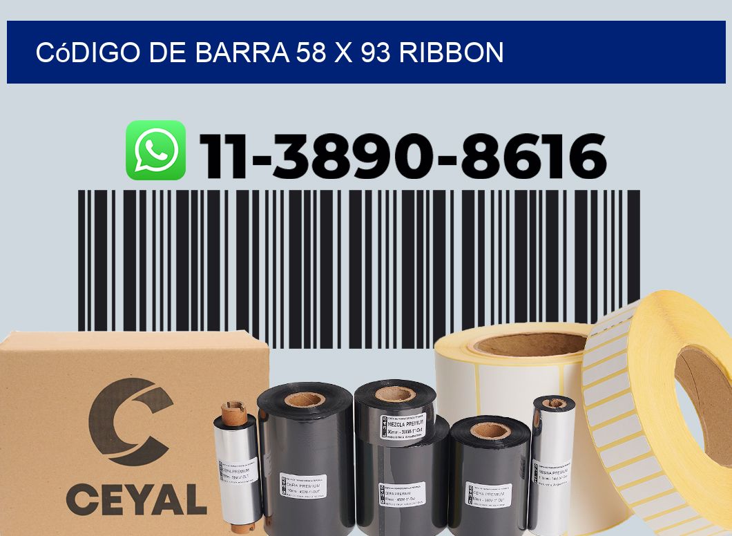 código de barra 58 x 93 ribbon