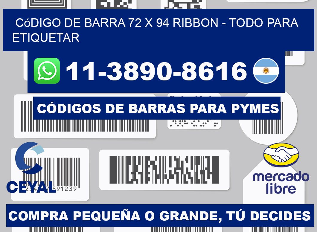 código de barra 72 x 94 ribbon - Todo para Etiquetar