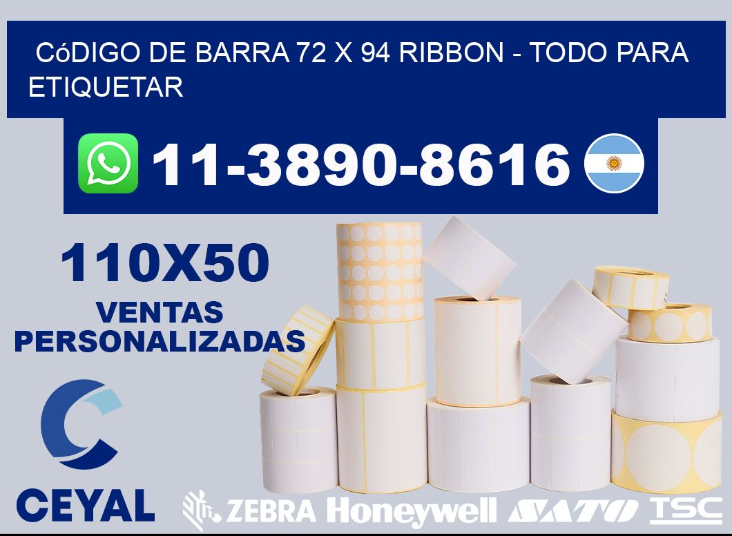 código de barra 72 x 94 ribbon – Todo para Etiquetar
