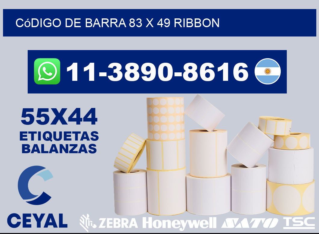 código de barra 83 x 49 ribbon