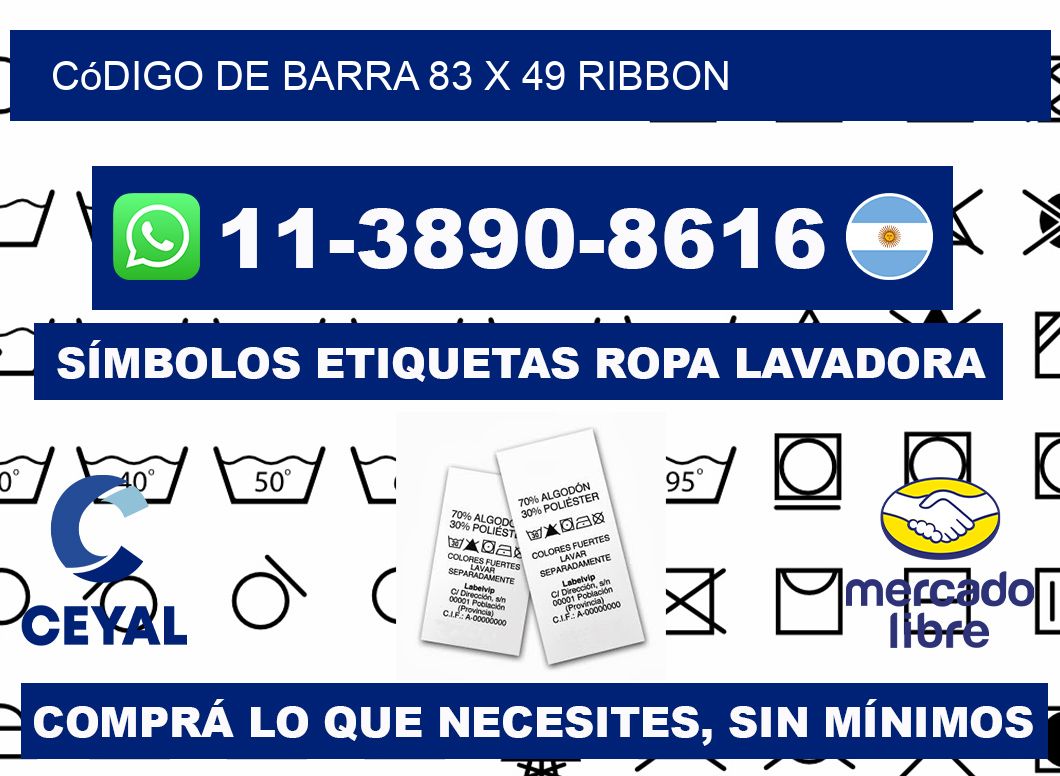 código de barra 83 x 49 ribbon