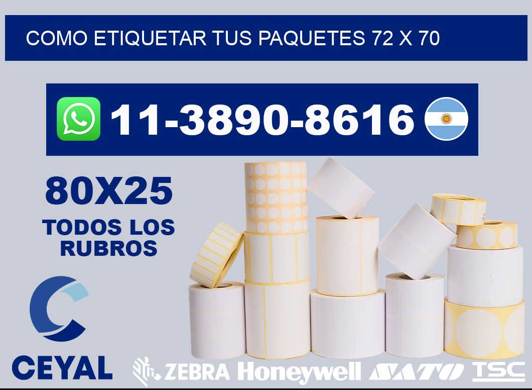 como etiquetar tus paquetes 72 x 70