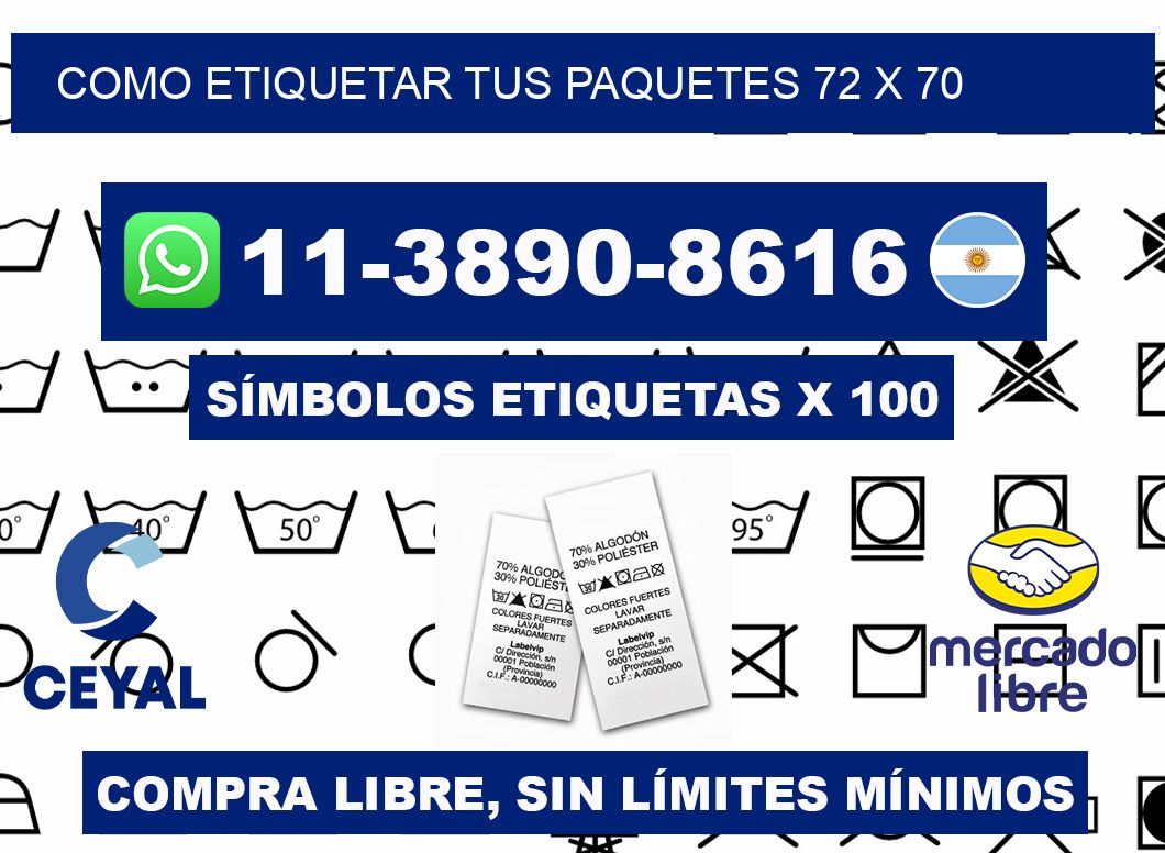 como etiquetar tus paquetes 72 x 70