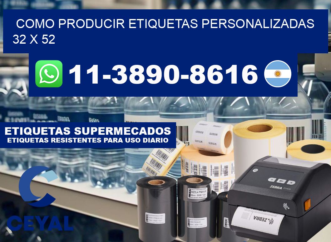 como producir etiquetas personalizadas 32 x 52
