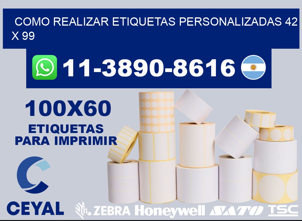 como realizar etiquetas personalizadas 42 x 99