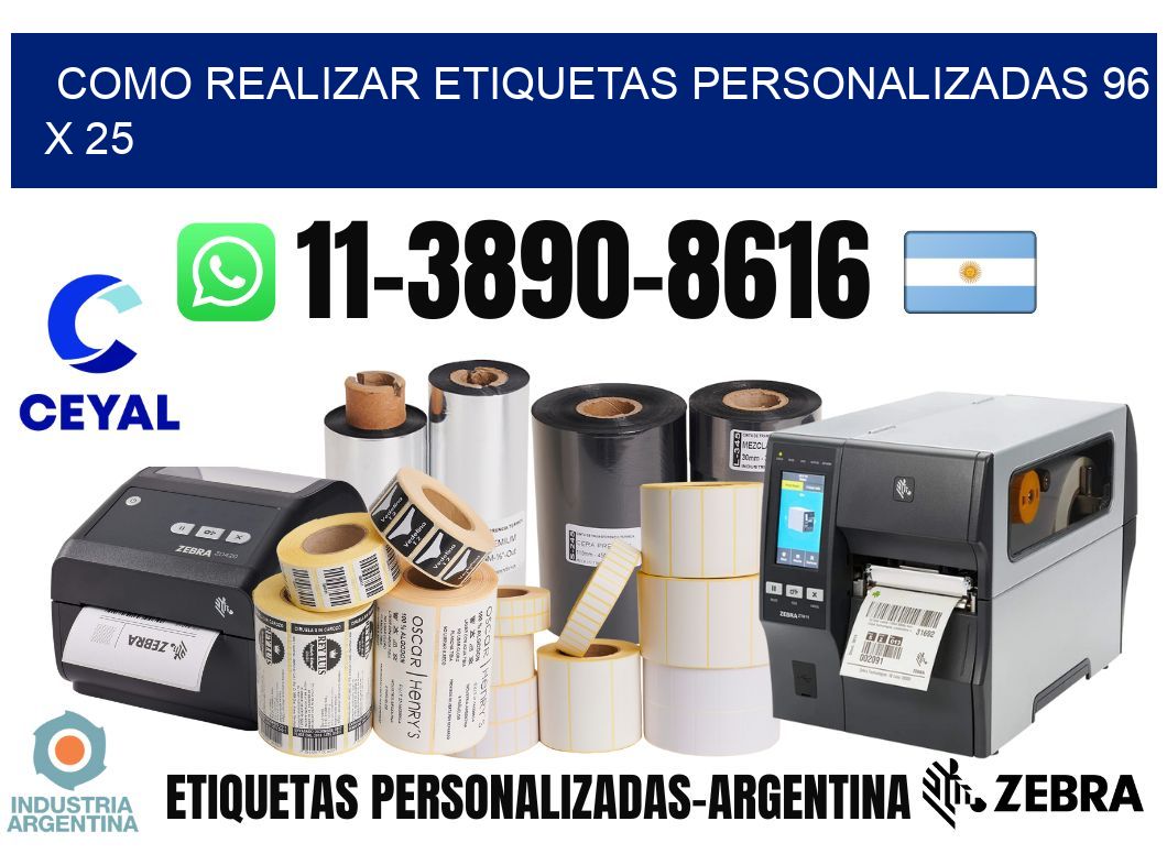 como realizar etiquetas personalizadas 96 x 25